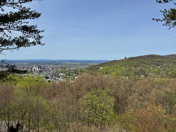 View of Reading, PA from Neversink Mountain's cliff