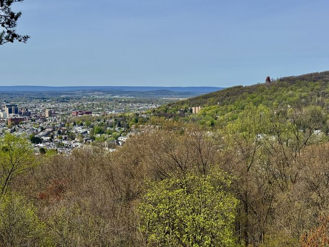 View of Reading, PA and the Mount Penn Pagoda from the cliff