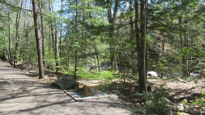One of the many benches for resting along the trail