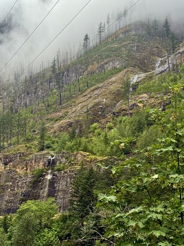 Portrait view of the Newhalem Waterfall