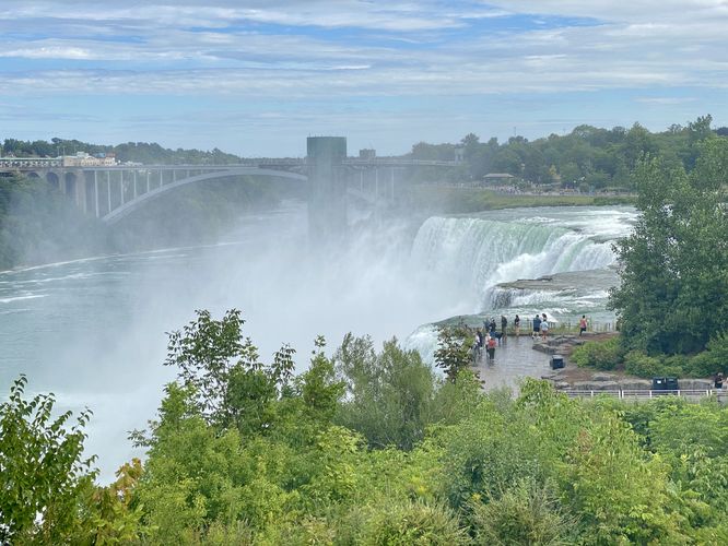 View of American Falls and Bridal Veil Falls