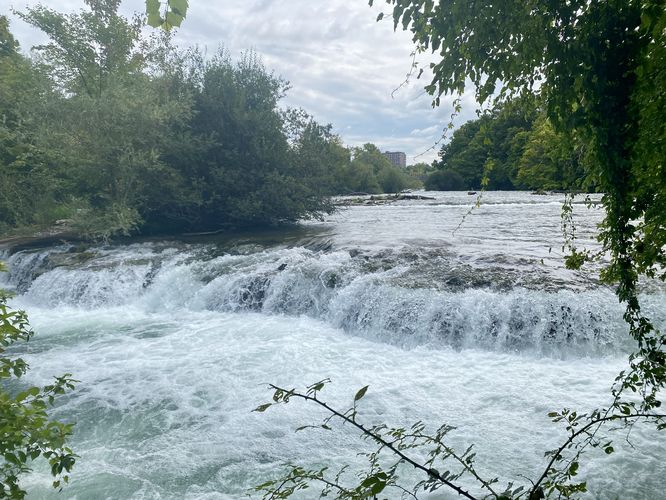 2-foot tall, very wide waterfall in Niagara River