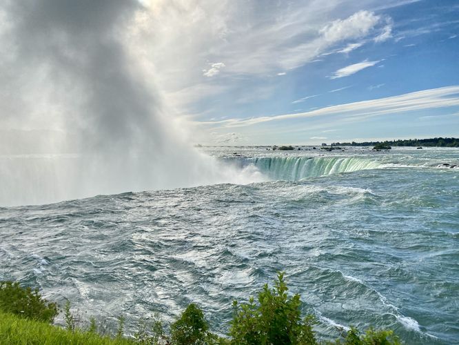Top of Horseshoe Falls (Niagara Falls) 57-meters / 187-feet