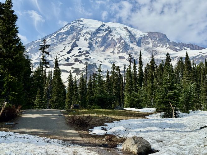 View of Mt. Rainier from the trail