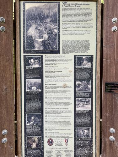 Nooksack Falls hydroelectric power historical info kiosk