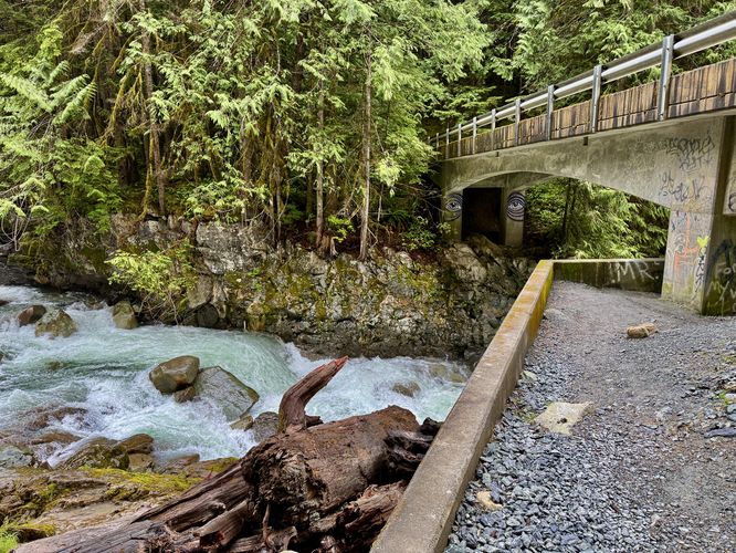 Turquoise waters upstream of the North Fork Nooksack River