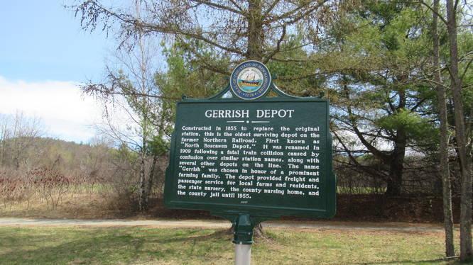 Historical Marker about the Gerrish Depot