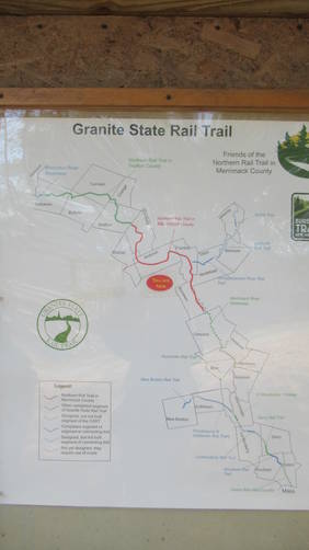 Granite State Rail Trail map at Kiosk