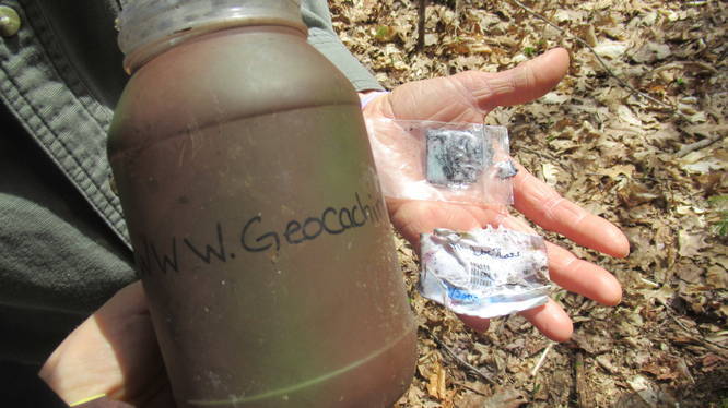 Several Geocache's are hidden along the trail
