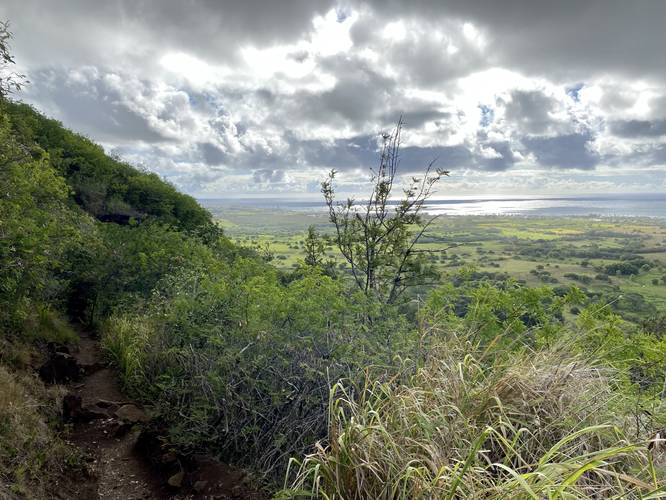 View above Wailua, HI (Kauai) facing north