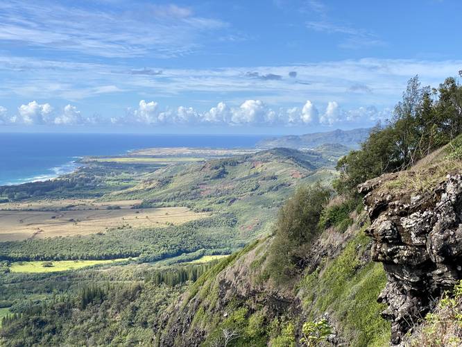 Southward view from Nounou's "Giant's Nose"