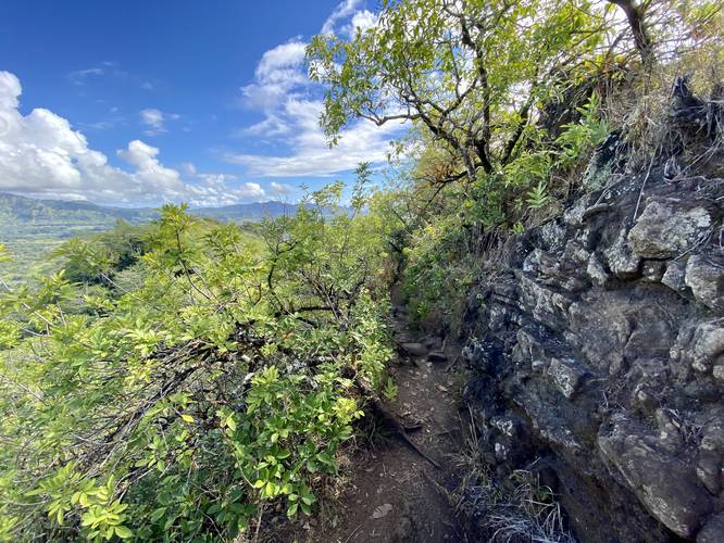 Cave trail runs along ledge of Giant's Nose ridge