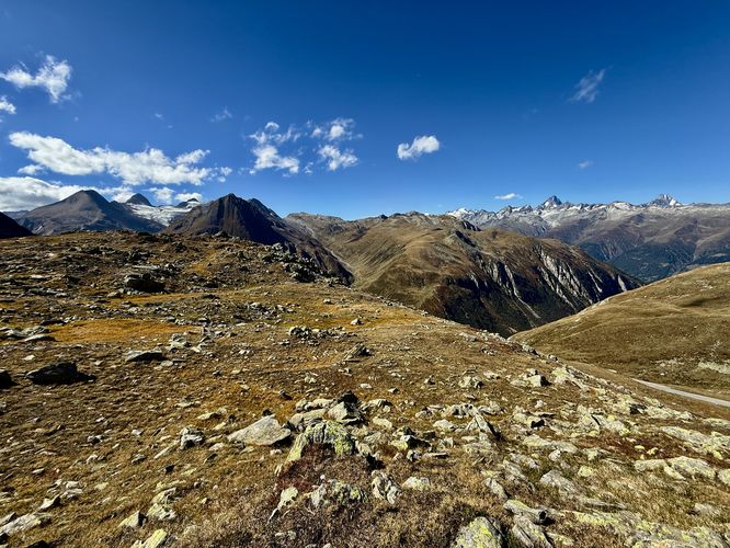 Panoramic view from Nufenen Pass