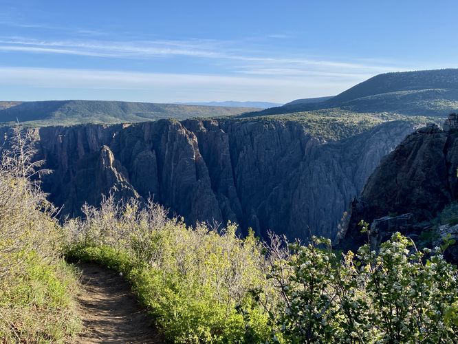 View into the Black Canyon from the trail