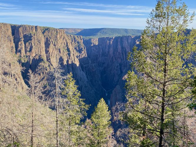 On-trail view into the Black Canyon and Gunnison River