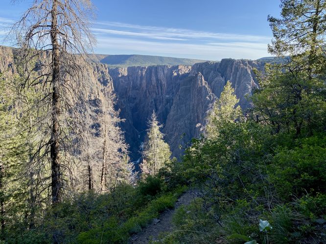 On-trail view into the Black Canyon and Gunnison River