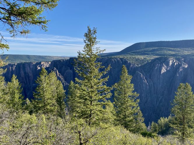 On-trail view into the Black Canyon