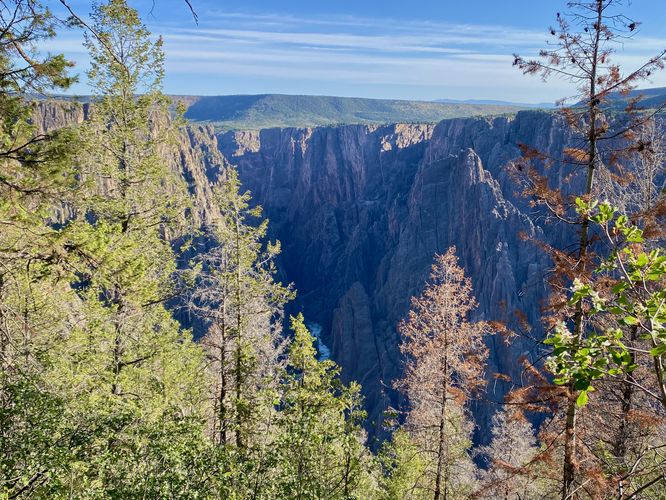 On-trail view into the Black Canyon and Gunnison River