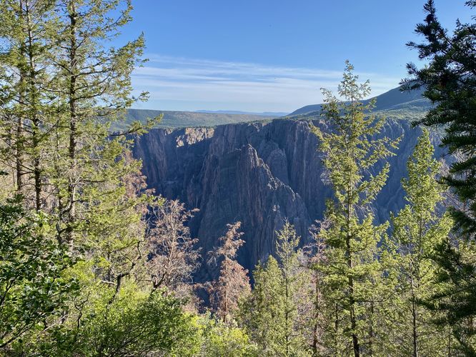 On-trail view into the Black Canyon