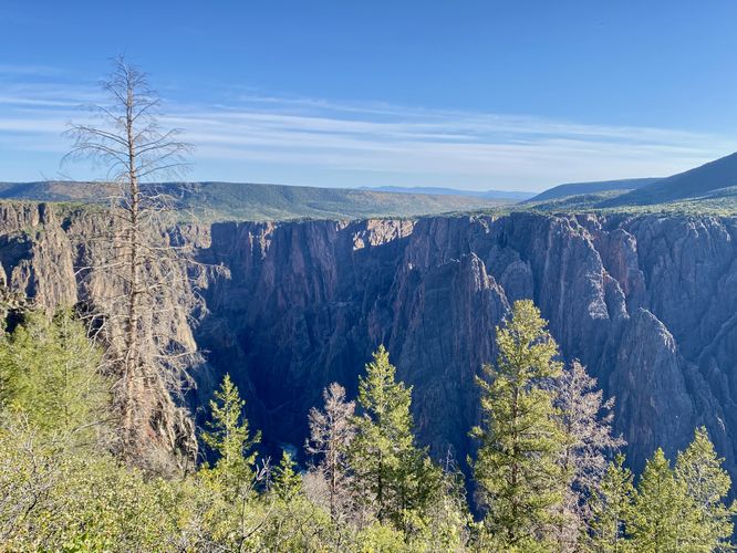 On-trail view into the Black Canyon and Gunnison River