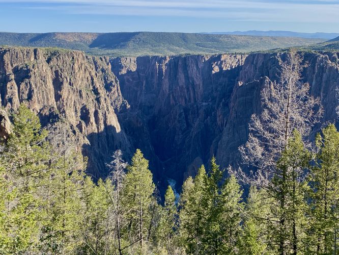 On-trail view into the Black Canyon and Gunnison River