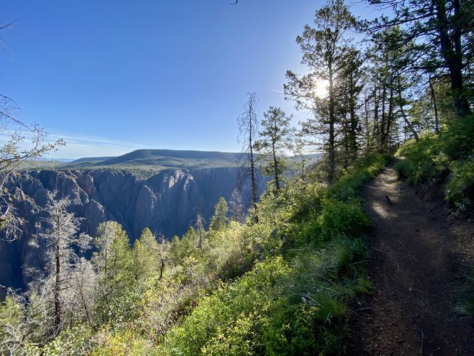 On-trail view into the Black Canyon