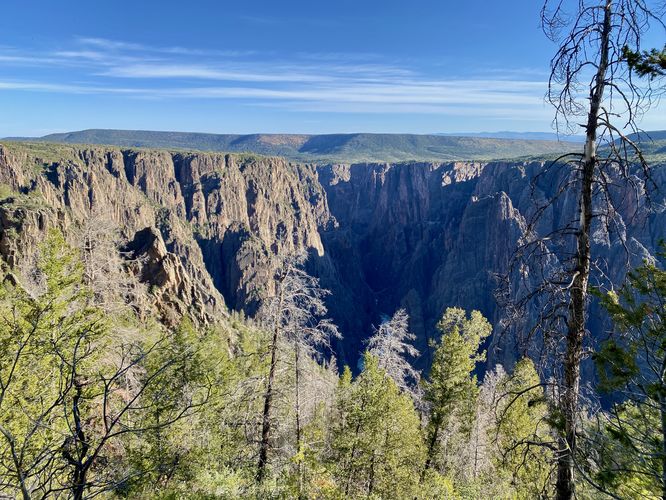 On-trail view into the Black Canyon and Gunnison River