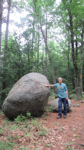 One of the four erratic Boulders