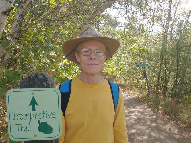 Look for this marker along the trail