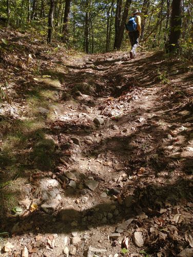 The trail is rough in spots so watch your footing.