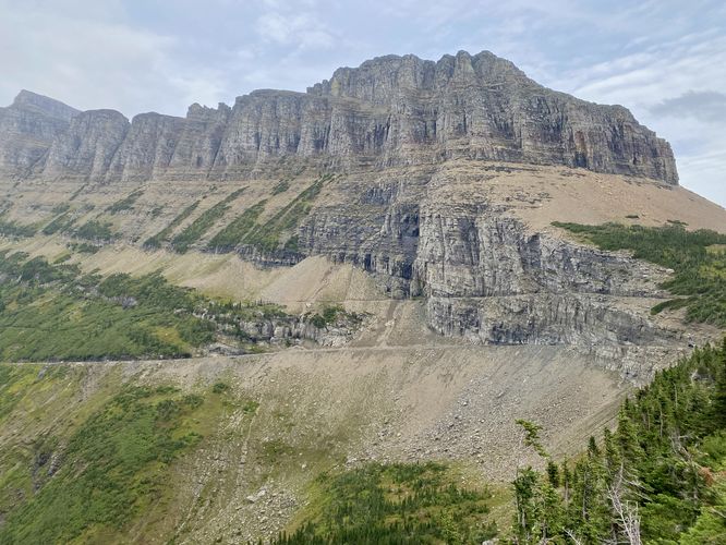 View of the Garden Wall, Highline Trail, and Going-to-the-Sun Road