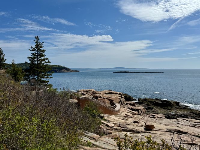 View down toward Thunder Hole