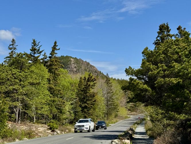 The Beehive towers over Park Loop Road