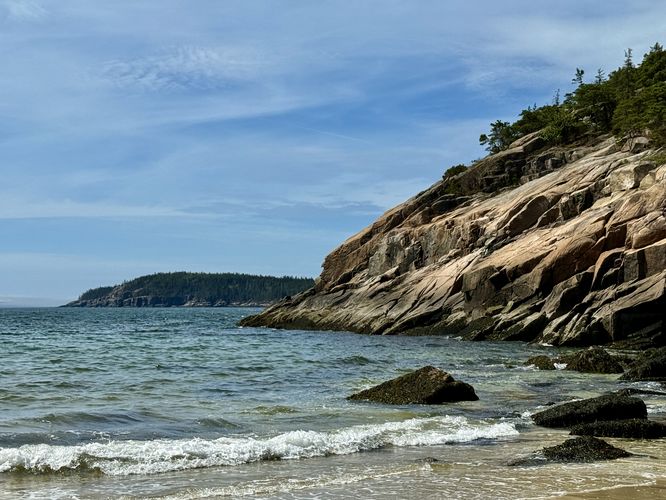 View of the coast from Sand Beach
