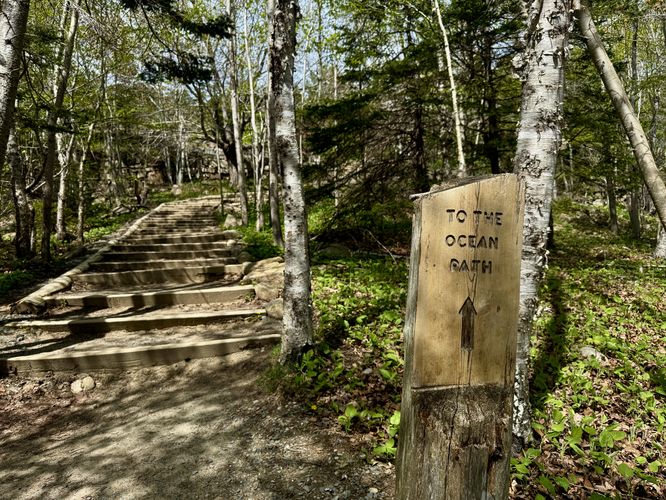 Trail sign for the Ocean Path
