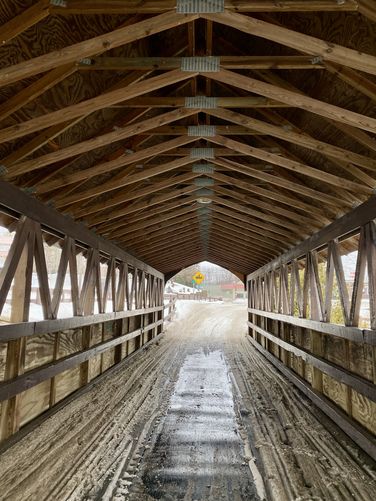 Inside the Old Forge Covered Bridge