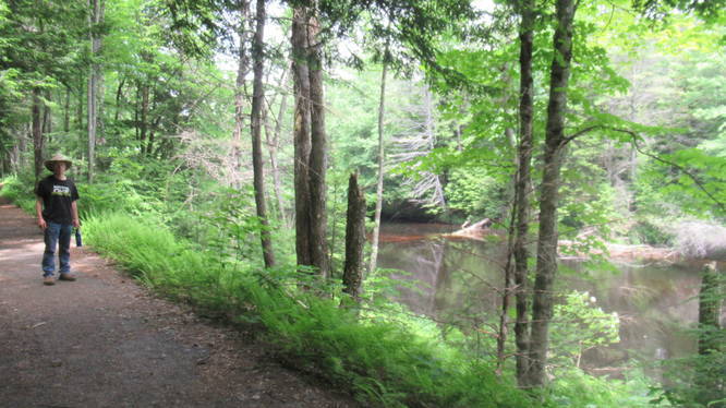 The trail along the Contoocook River