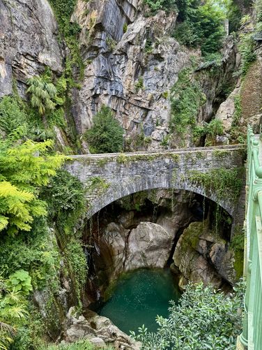 Stone bridges and turquoise waters of the gorge
