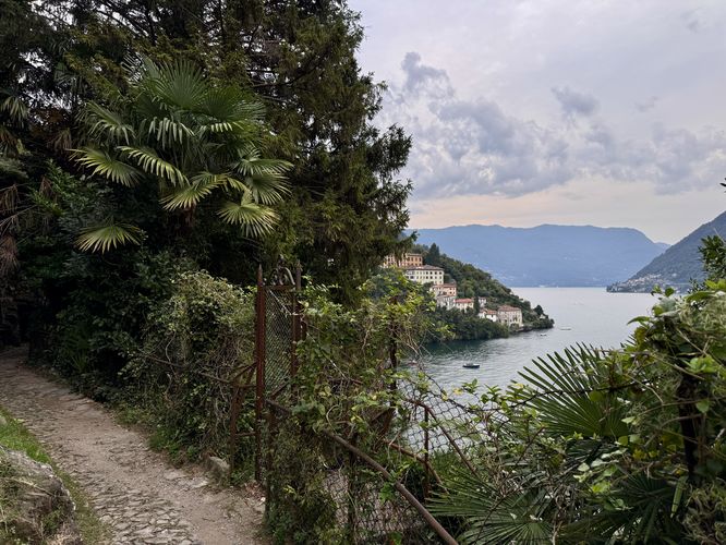 Orrido di Nesso trail passes another view of Lago di Como