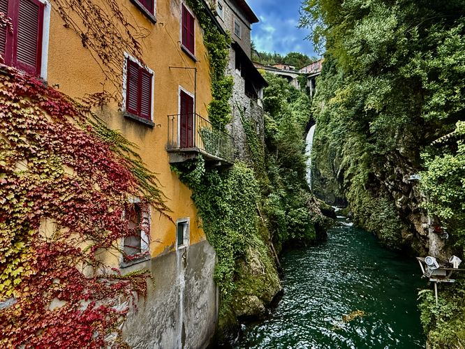 Scenic view of Orrido di Nesso (Nesso Gorge)