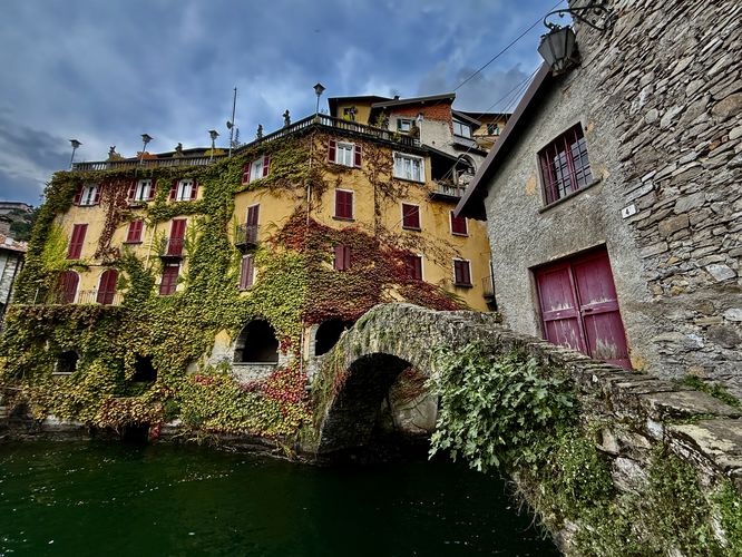 View of Ponte del Lago (Lake Bridge of Orrido di Nesso) at Lake Como
