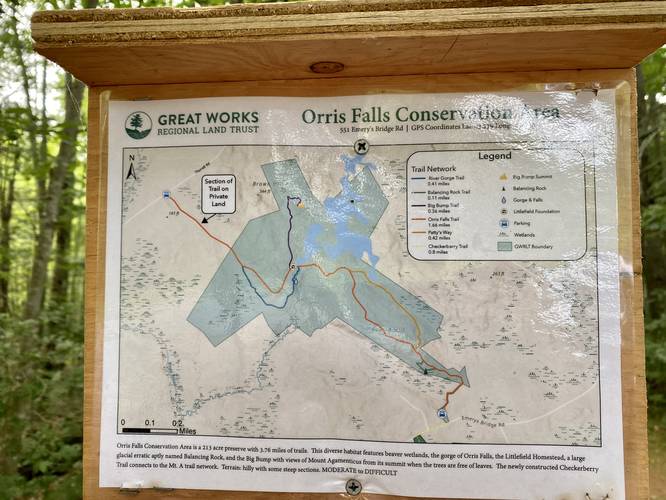 Orris Falls Conservation Area trail map