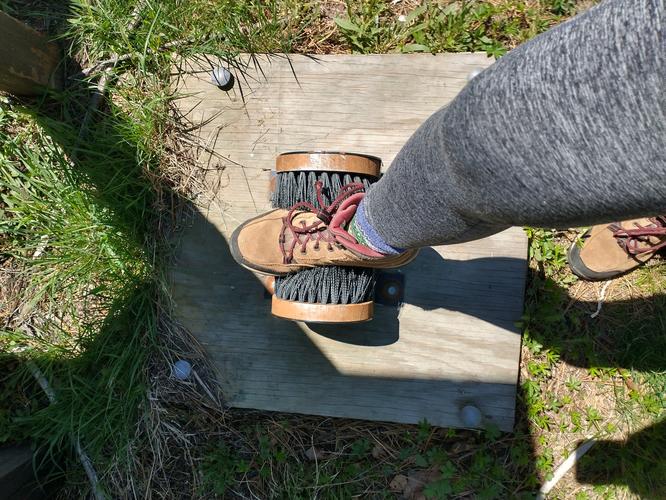 Don't forget to clean off your boots when you leave too!