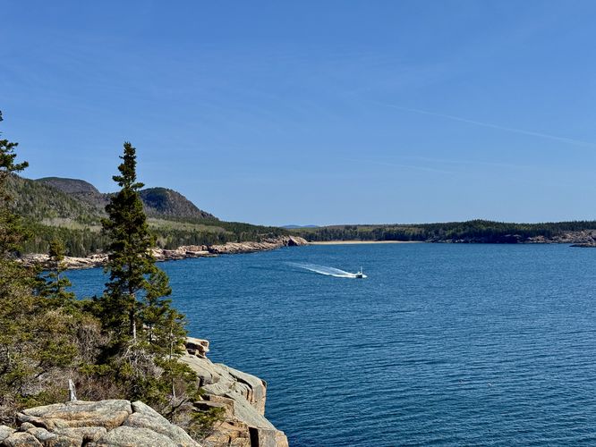 Views of Sand Beach, The Beehive, and Champlain Mountain