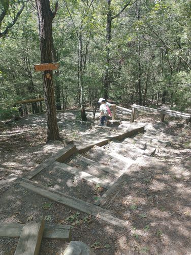 Watch your step down the steep steps and be on the lookout for snakes