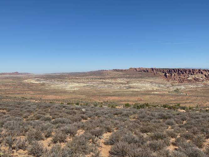 View of the Salt Valley (left) and Fiery Furnace (right) from Panorama Point Overlook