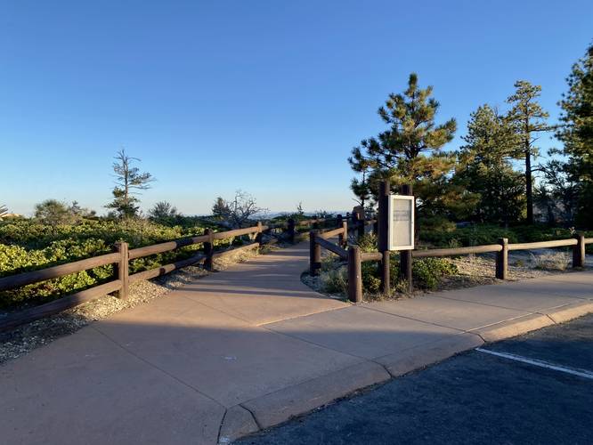 Paria View trailhead at Bryce Canyon National Park