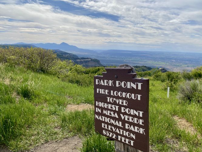 Park Point - Mesa Verde's highest point at 8,572 feet (at lookout tower)
