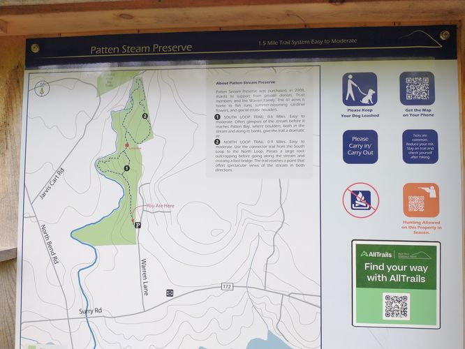 Trail map at kiosk