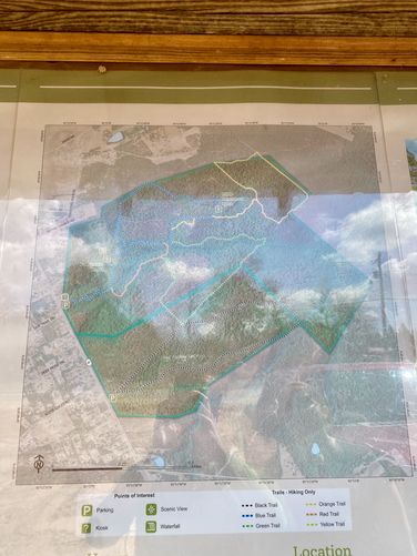 Peachtree Rock trailhead kiosk map
